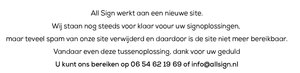 Allsign.nl werkt aan een nieuwe site